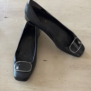 Ralph Lauren Black Leather Flats